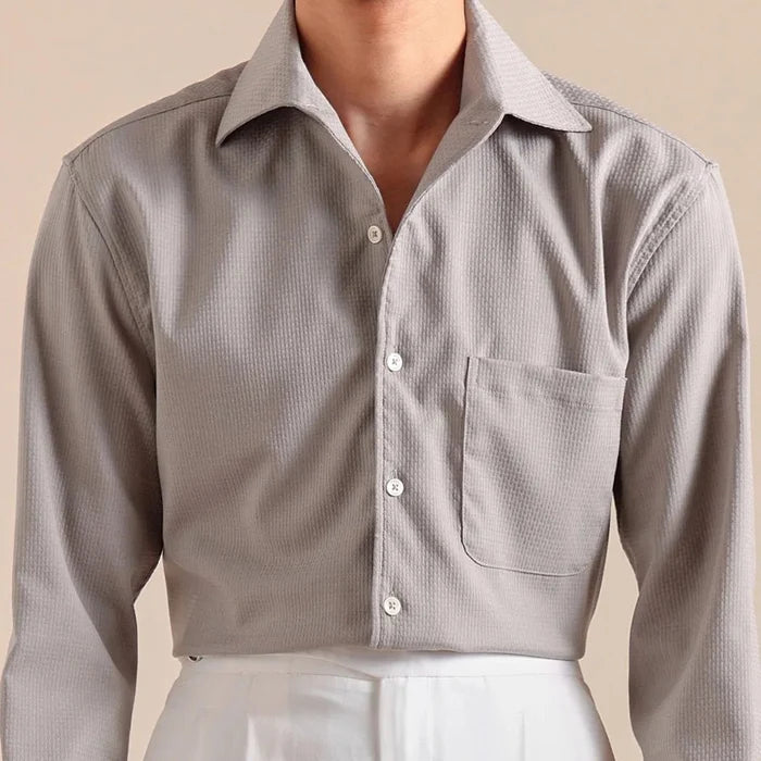Italian business casual dress shirt - AntoniosClothing - Khaki