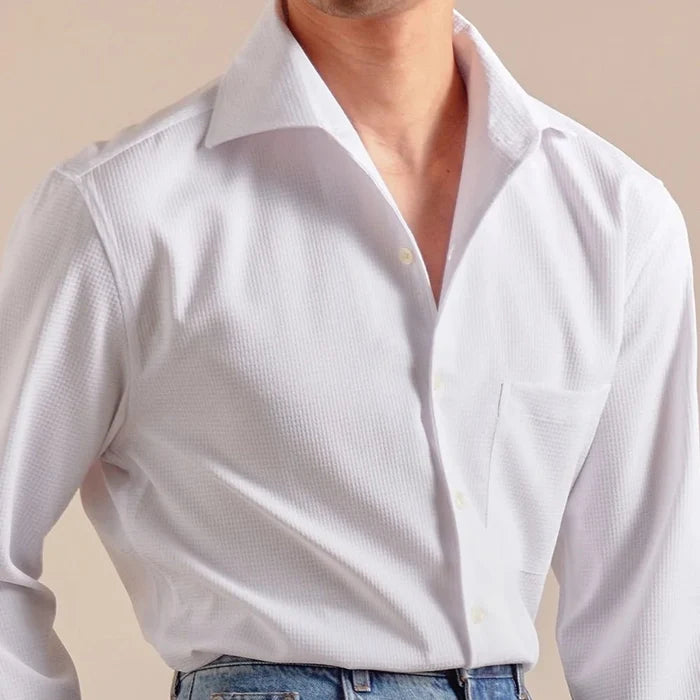 Italian business casual dress shirt - AntoniosClothing - Khaki