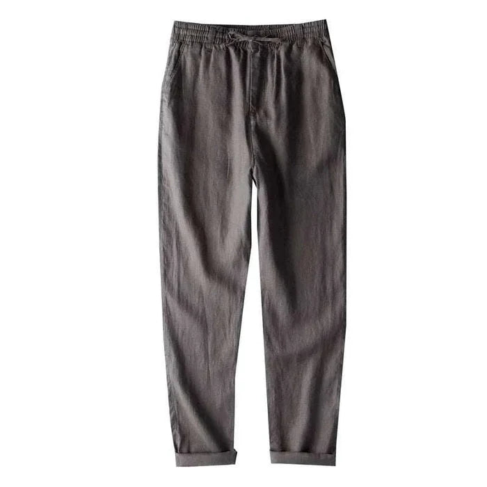 Italian design linen pants - AntoniosClothing - White
