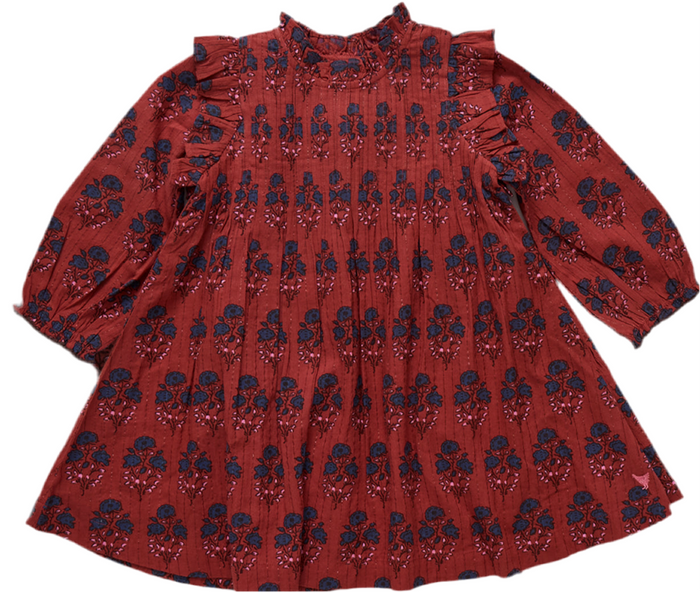 Jaipur Dress - Red Autumn Strawflower