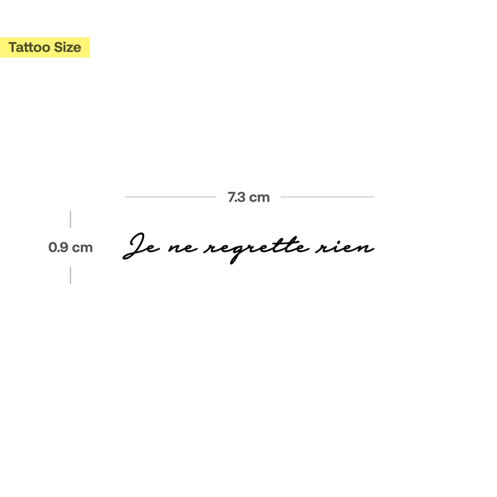 Je ne regrette rien Tattoo