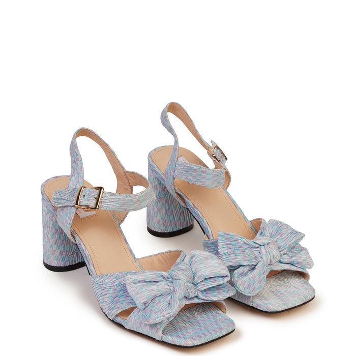 Kathryn Wilson Monroe Heel Lilac/Blue Gingham