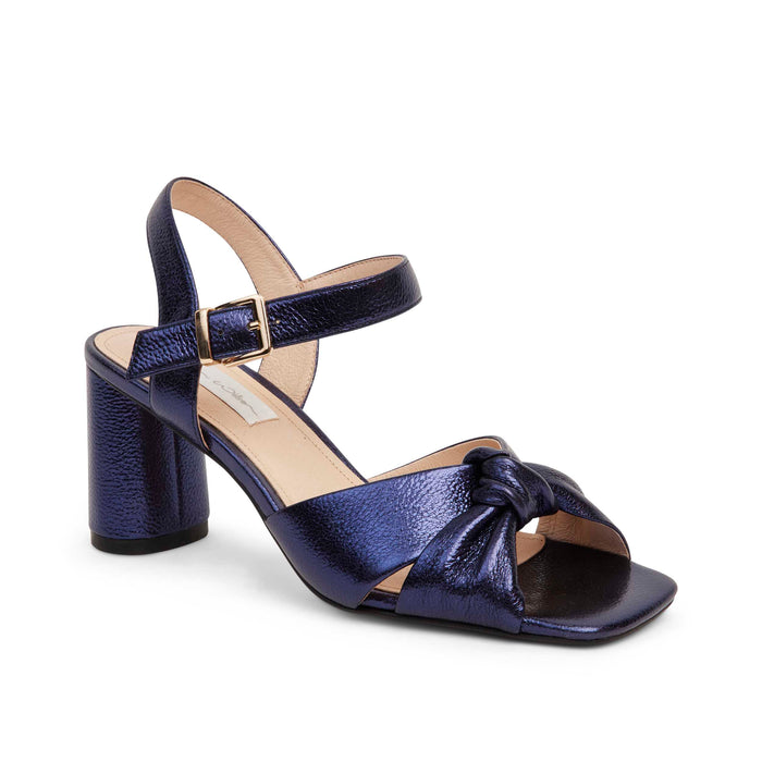 Kathryn Wilson Sandy Heel Ink Metallic Calf