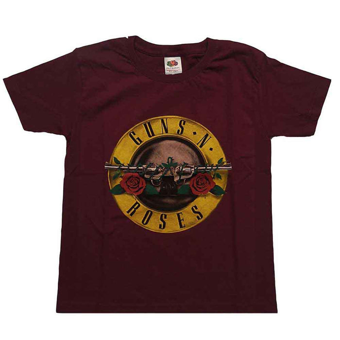 Kids Guns N' Roses T-Shirt - Logo, Maroon