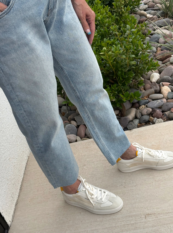 Kit High Rise Baggy Ankle Straight leg- Raw Hem- Invite