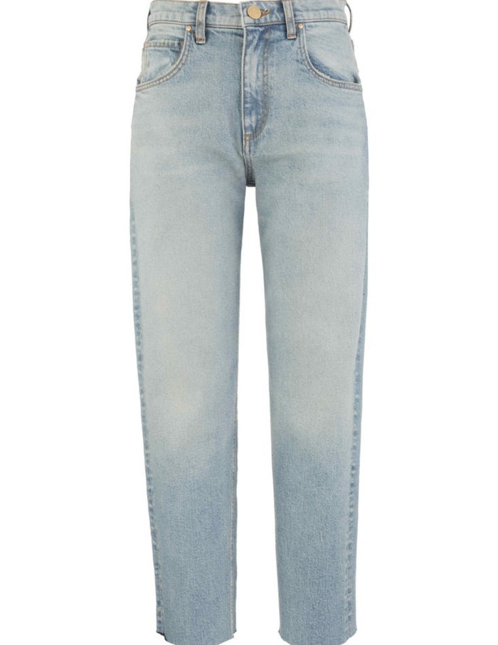 Kit High Rise Baggy Ankle Straight leg- Raw Hem- Invite