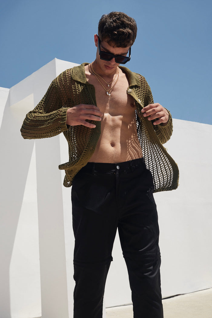 Knitted Button Up