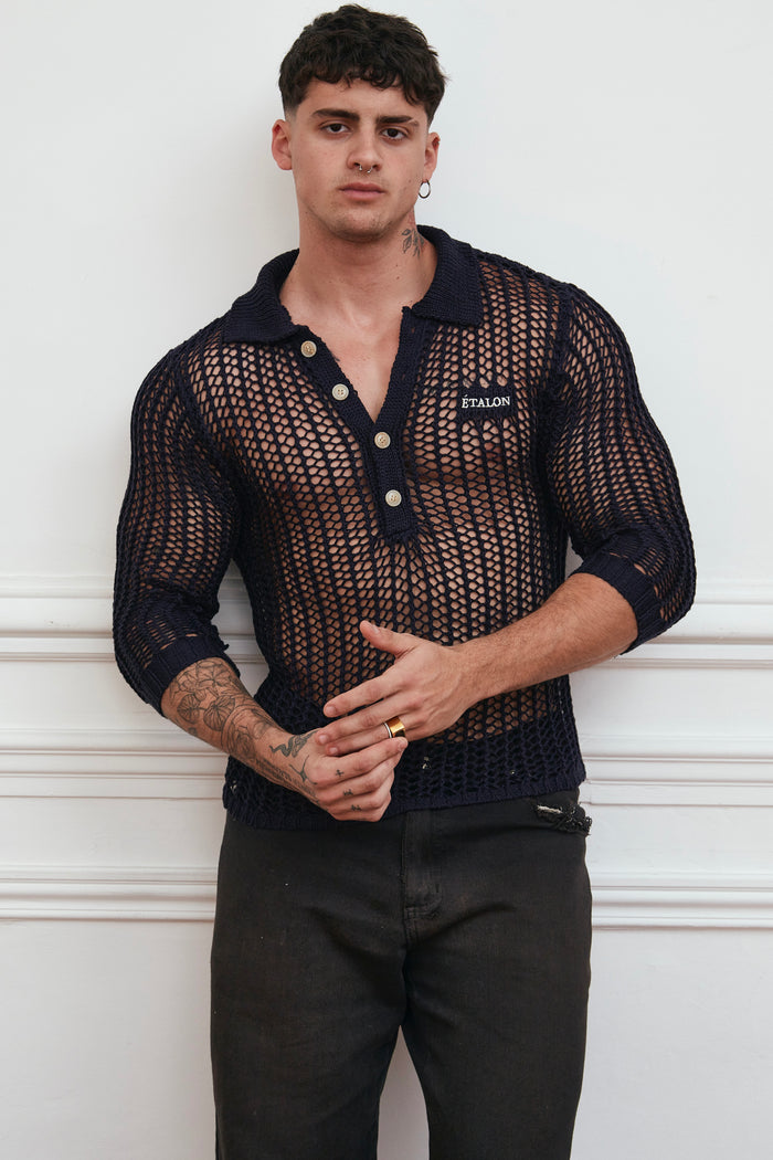 Knitted Polo L/S