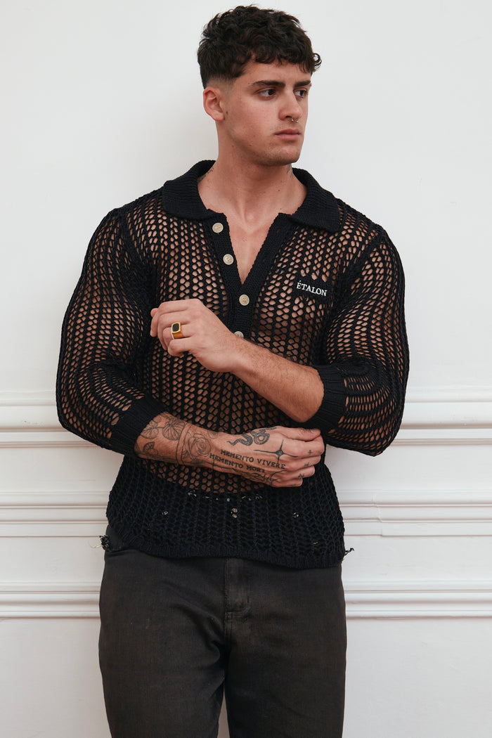 Knitted Polo L/S