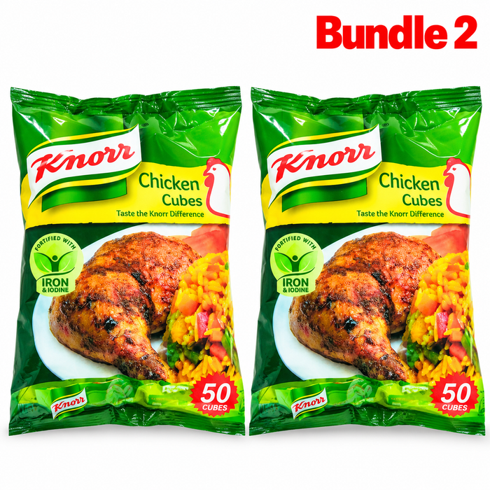 Knorr Chicken Cubes - 50 Cubes | Maggi Seasoning for Rich Flavor and Aromatic Dishes - Yado African & Caribbean Market