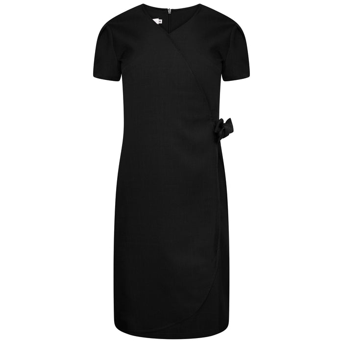 La Beeby Elena Dress soft twill polyester faux wrap adjustable side tie rear zip fastening