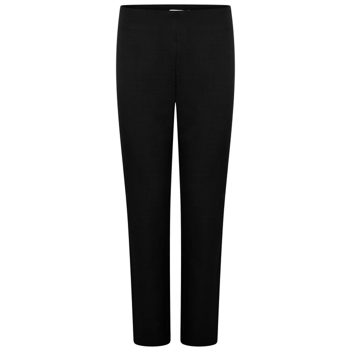 La Beeby Lili unhemmed women trousers straight leg high waist side zip 100% polyester soft twill