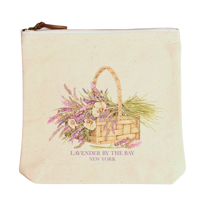 Lavender By The Bay Canvas Zipper Pouch