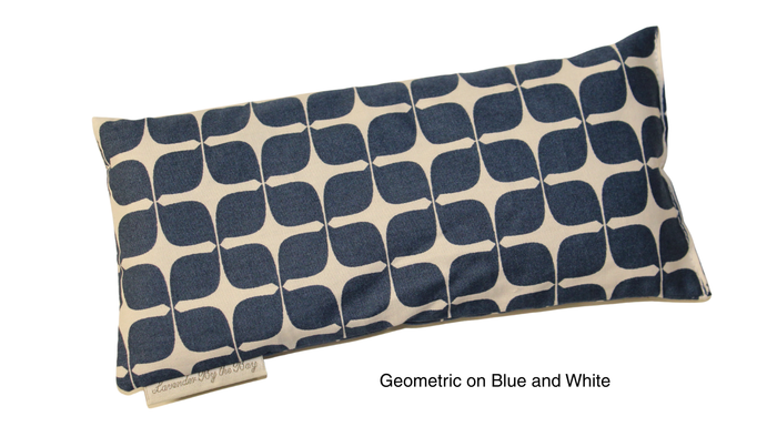 Geometric on Blue and White