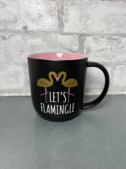 "Let's Flamingle" Mug