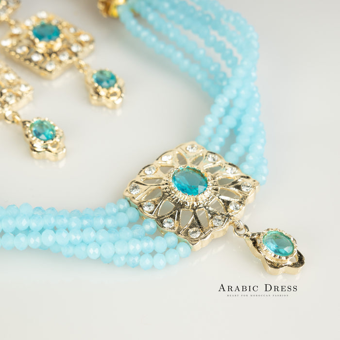 Lightblue  Nisa necklace set
