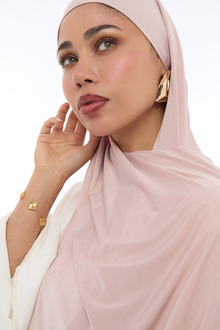 Liquid Jersey Hijab Min - Blush Pink