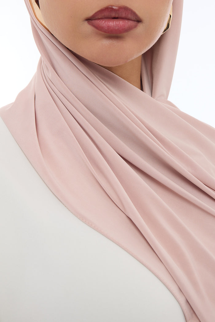 Liquid Jersey Hijab Min - Blush Pink