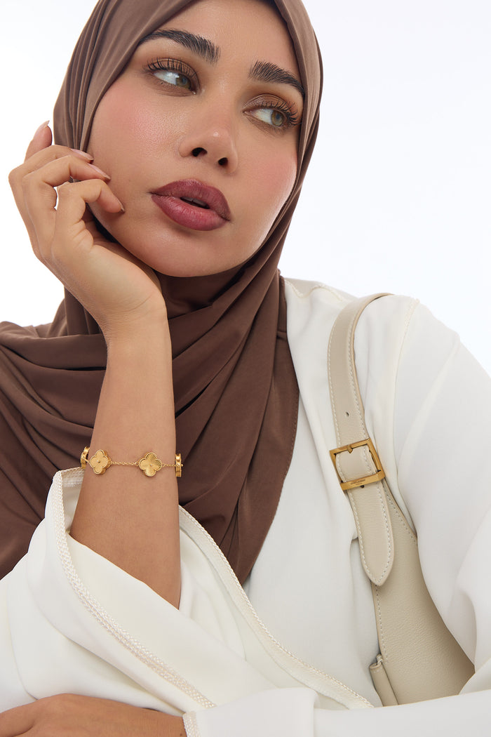 Liquid Jersey Hijab Min - Cacoa Taupe