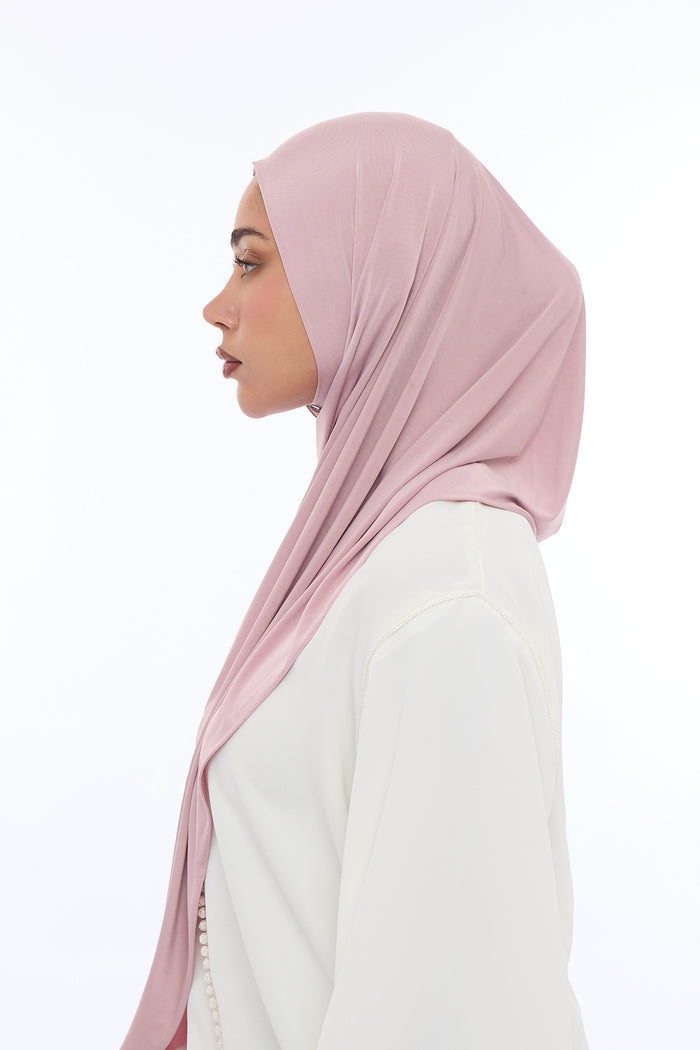 Liquid Jersey Hijab Min - Dusty Mauve