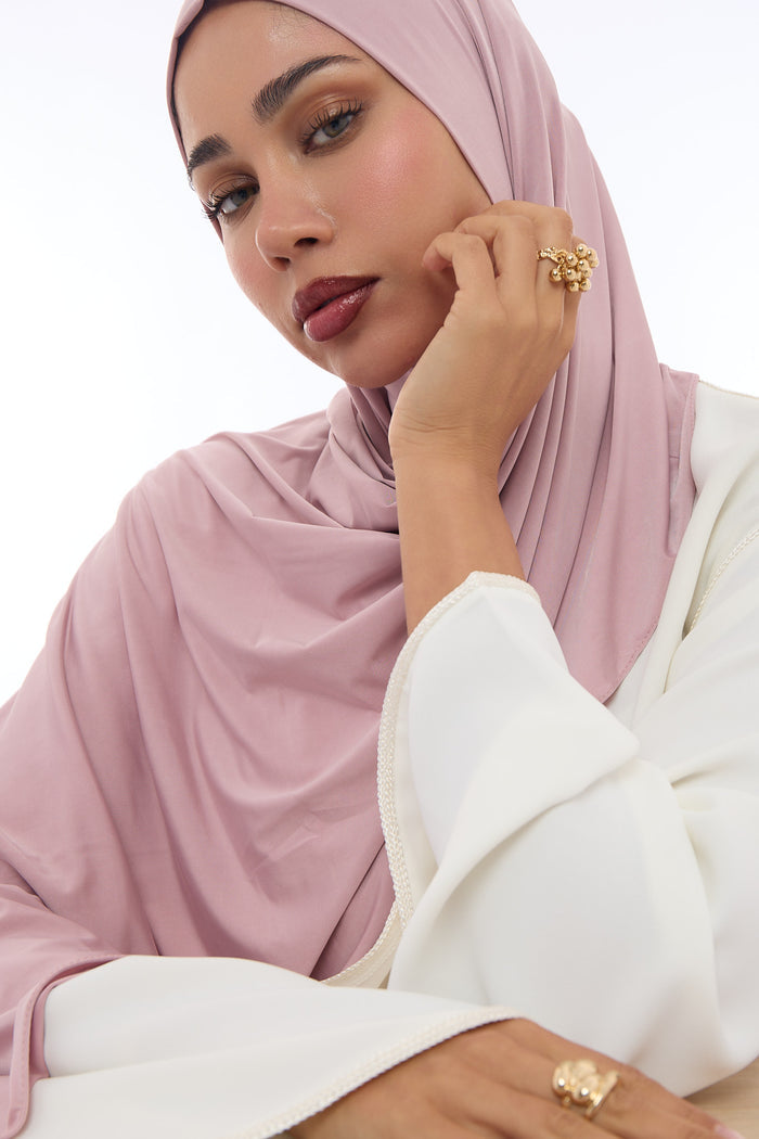 Liquid Jersey Hijab Min - Dusty Mauve
