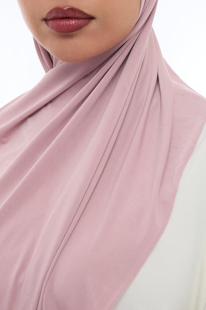 Liquid Jersey Hijab Min - Dusty Mauve