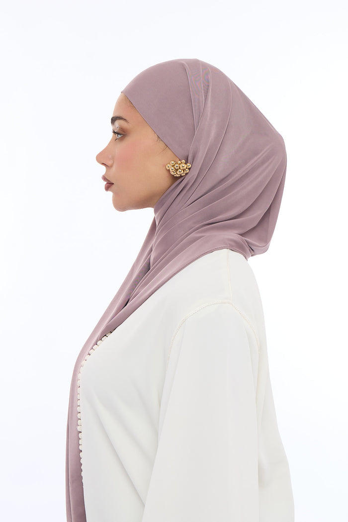 Liquid Jersey Hijab Min -  Dusty Plum