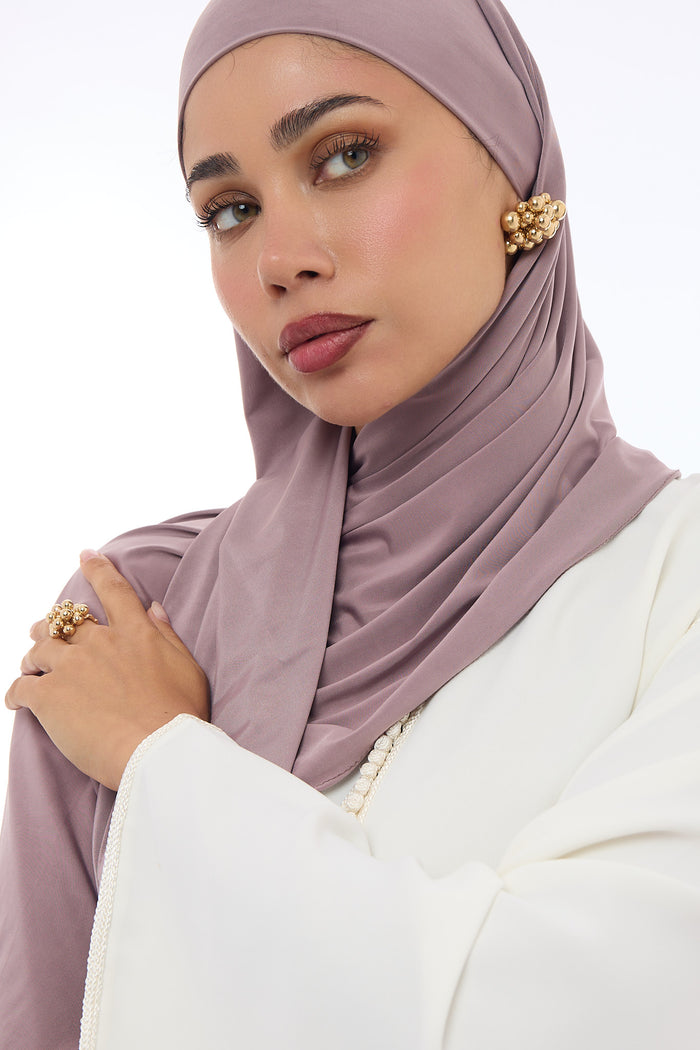 Liquid Jersey Hijab Min -  Dusty Plum