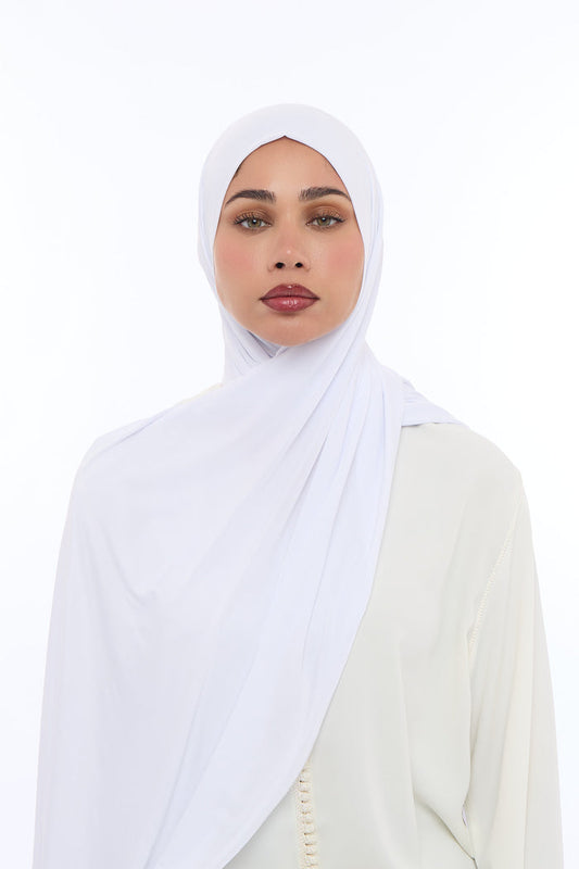 Liquid Jersey Hijab Min - Ice White