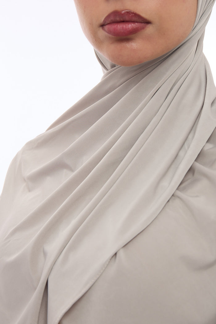 Liquid Jersey Hijab Min - Mink Beige
