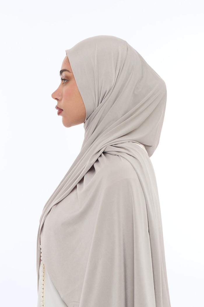 Liquid Jersey Hijab Min - Mink Beige