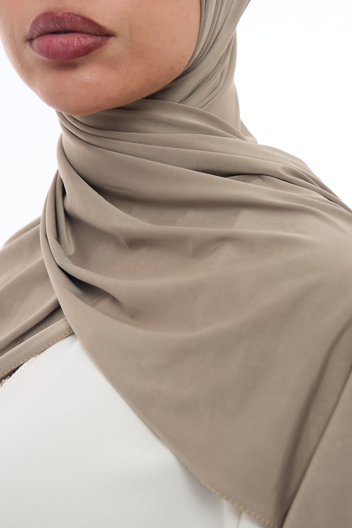 Liquid Jersey Hijab Min - Moss Khaki