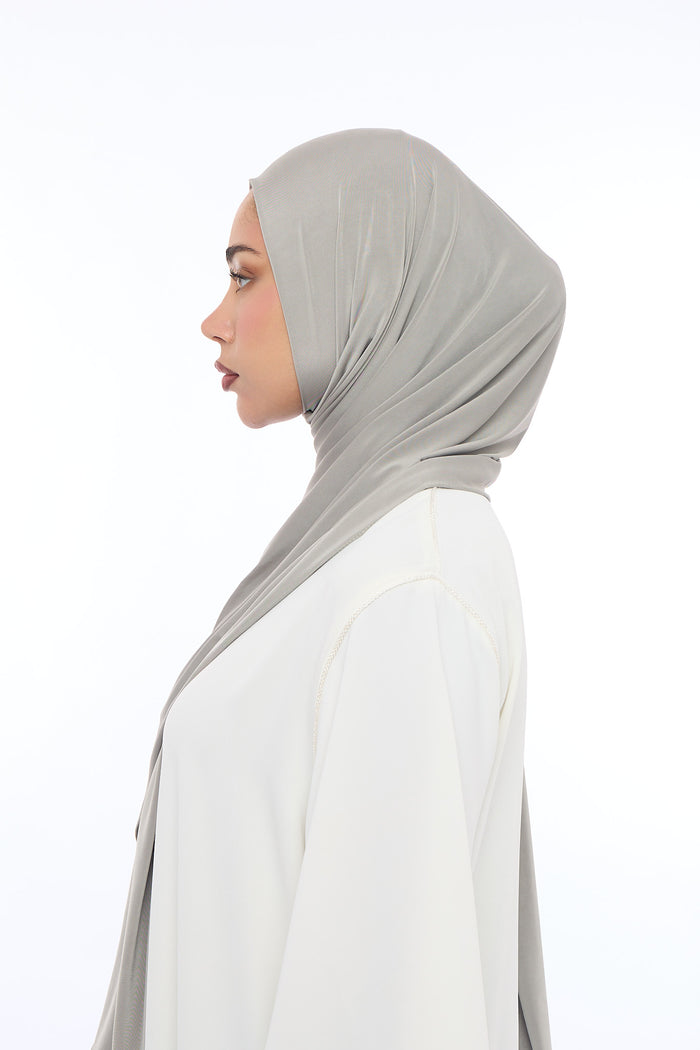 Liquid Jersey Hijab Min - Mushroom