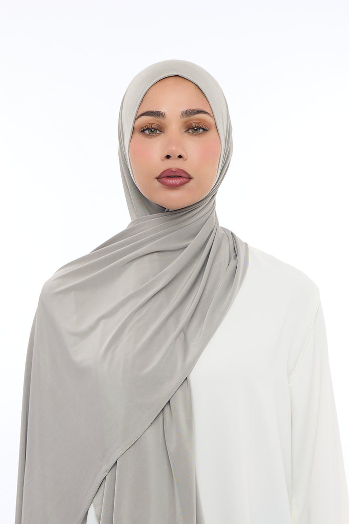Liquid Jersey Hijab Min - Mushroom