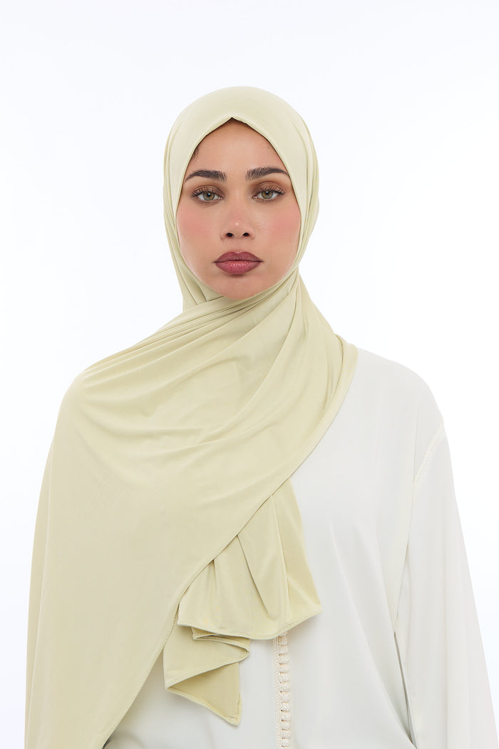 Liquid Jersey Hijab Min - Sage Green