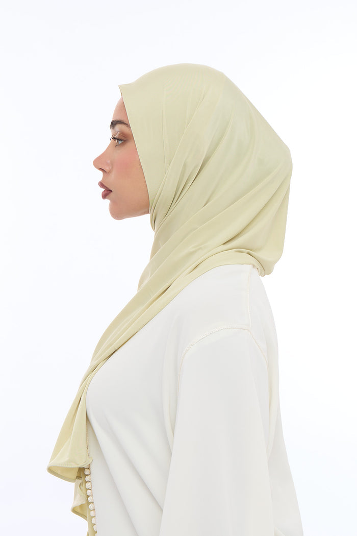 Liquid Jersey Hijab Min - Sage Green