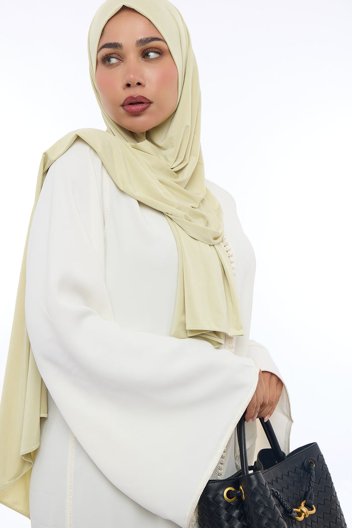 Liquid Jersey Hijab Min - Sage Green