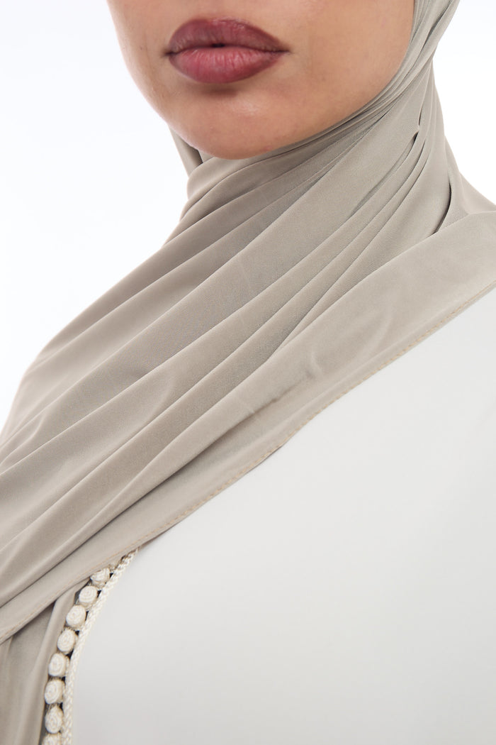 Liquid Jersey Hijab Min - Sandy Taupe