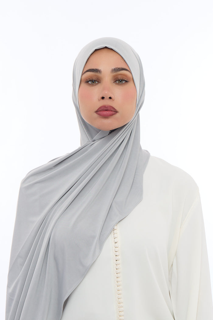 Liquid Jersey Hijab Min - Soft Mocha Grey