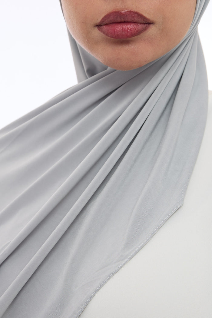 Liquid Jersey Hijab Min - Soft Mocha Grey