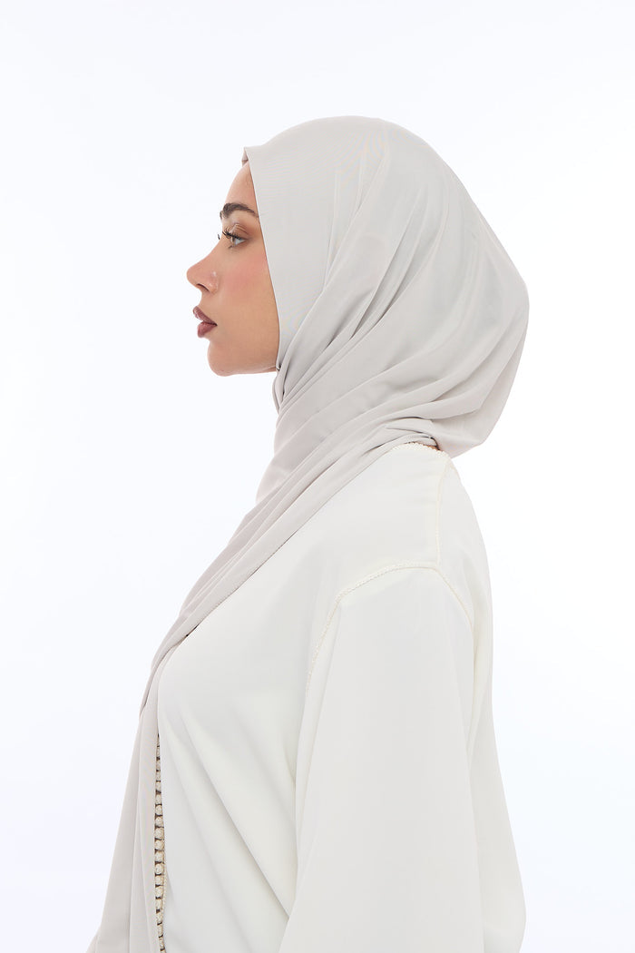 Liquid Jersey Hijab Min - Stone Beige