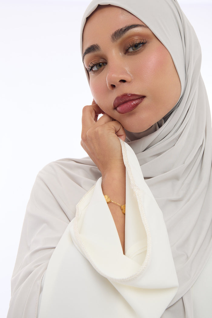 Liquid Jersey Hijab Min - Stone Beige