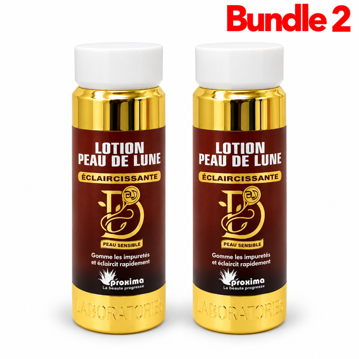 Lotion Peau de Lune in branded packaging, a brightening and smoothing skincare lotion designed to moisturize and promote soft, radiant, and even-looking skin.
