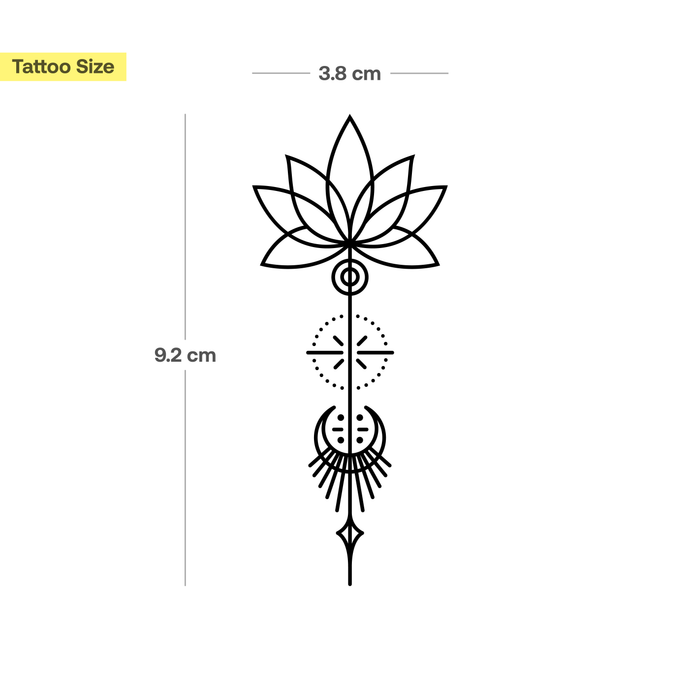 Lotus Mandala Unterbrust Tattoo