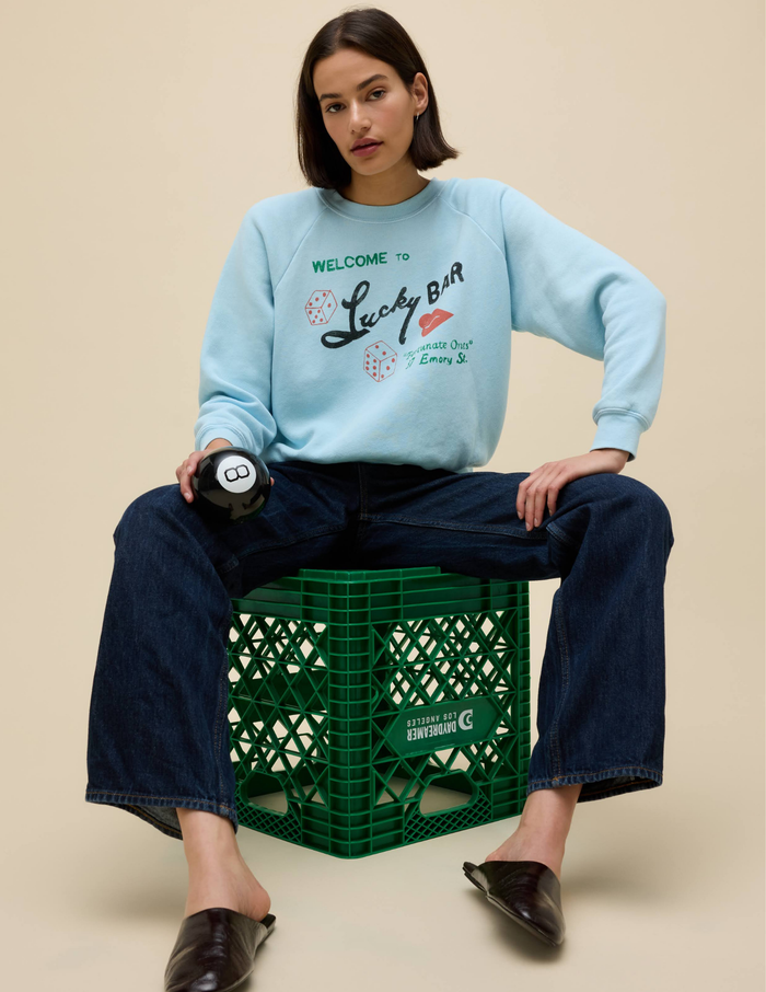 Lucky Bar Shrunken Raglan Sweatshirt- Bluey Bluey