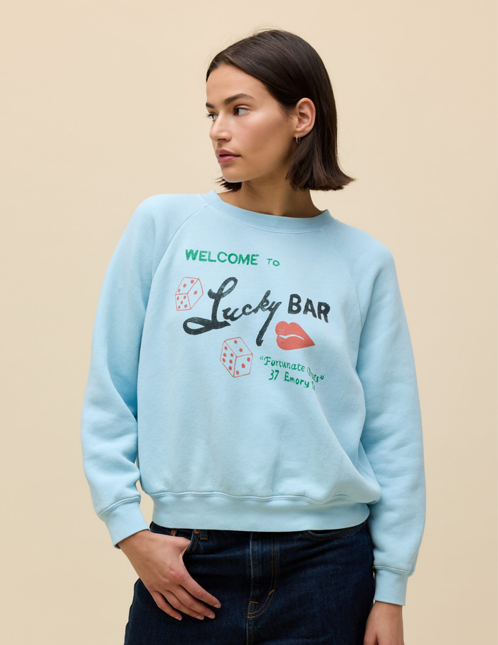 Lucky Bar Shrunken Raglan Sweatshirt- Bluey Bluey