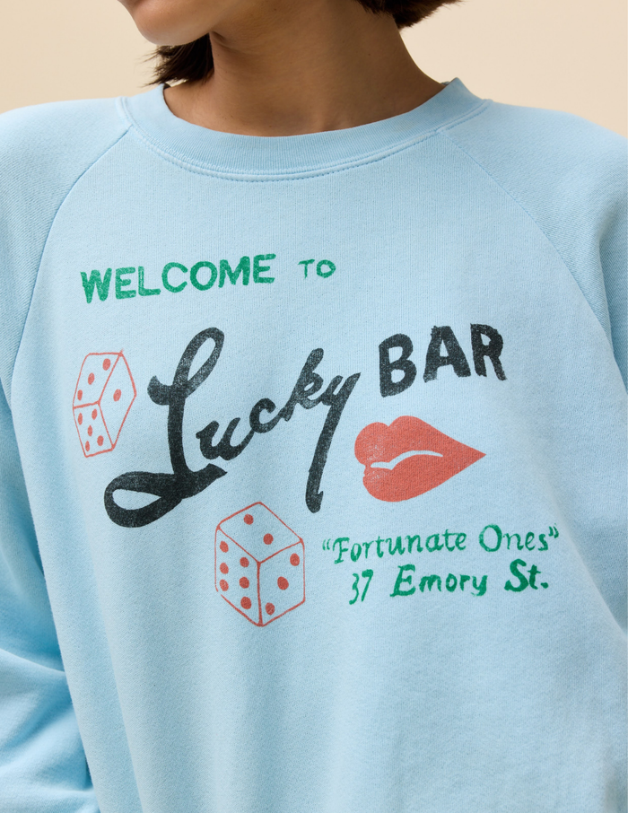 Lucky Bar Shrunken Raglan Sweatshirt- Bluey Bluey