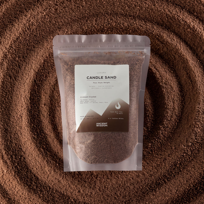 Luxury Candle Sand Rouge Crystal Mocha Brown Scented Pourable Candle