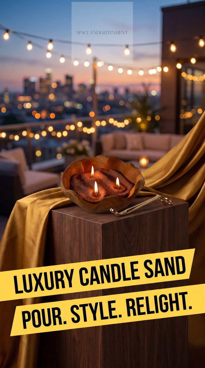 Luxury Candle Sand Rouge Crystal Mocha Brown Scented Pourable Candle