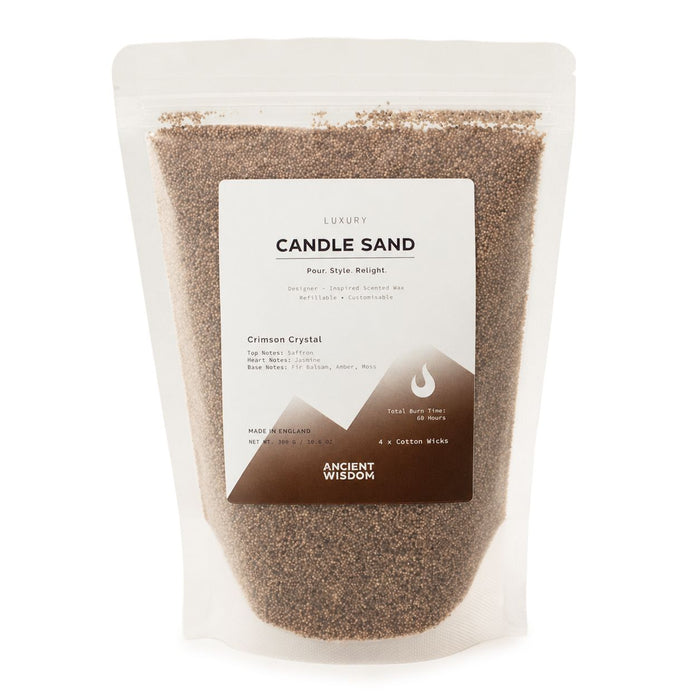 Luxury Candle Sand Rouge Crystal Mocha Brown Scented Pourable Candle